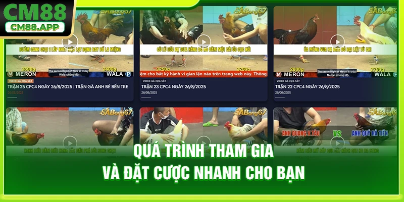Quá trình tham gia và đặt cược nhanh cho bạn